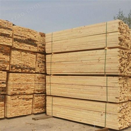 俄罗斯白松建筑木方 4X8建筑木方定制出售_呈果木方