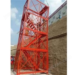 生产  安全箱式梯笼 组合框架式安全梯笼 新款安全爬梯梯笼 加重型梯笼 德阳安全梯笼