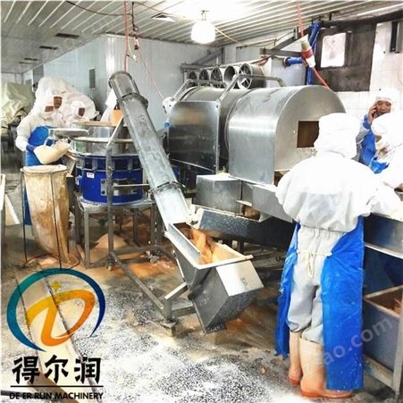 得尔润机械小酥肉生产线 香辣翅根裹粉油炸机 提供专业设备及生产方案