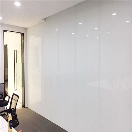超白玻璃隔断墙 会议室玻璃板 哑光玻璃板安装
