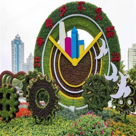 北京利达公司节日布置景观雕塑 仿真工艺绿雕园林创意摆件