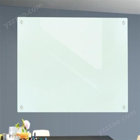 郑州投影玻璃白板 定做安装 会议室投影玻璃写字板超白圆角