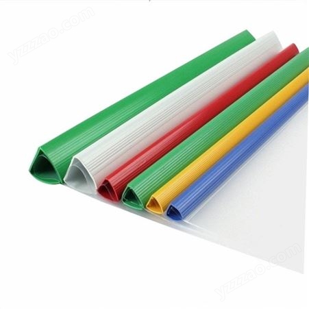 工厂三角形抽杆条拉杆夹 环保PVC文具塑料边条Q杆 长度任意定制