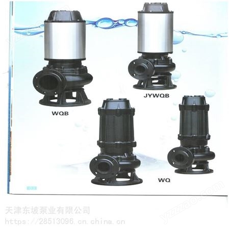 天津污水泵 铰刀式污水泵 污水排污泵 不锈钢污水泵