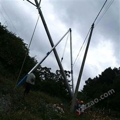 重庆铝合金三角架销售 四川仪陇县电线杆立杆机 水泥杆立起杆器 人字抱杆扒杆8-15米 