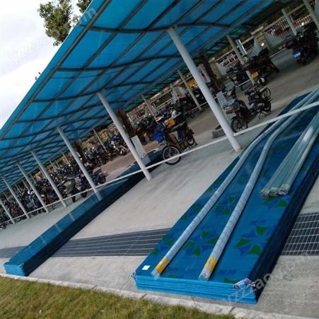 供应PC阳光板 透明采光中空板 透明湖蓝色卡布隆PC阳光板 佛山阳光板厂家