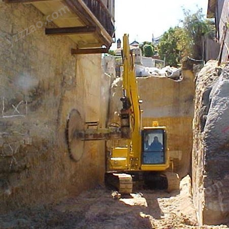 混凝土属具挖机2.5米液压圆盘锯横向伐木锯报价万泰