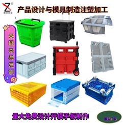 上海一东注塑周转箱模具制造各种储物箱定制购物车箱塑料蓝塑料模具制造塑料家居产品开发