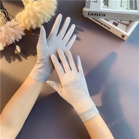 防滑户外手套 棉质防晒手货批发 防紫外线触屏手套 冰丝女士手套