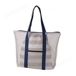 女士单肩购物收纳包旅行沙滩网包深圳厂家定制外贸货源户外旅行袋