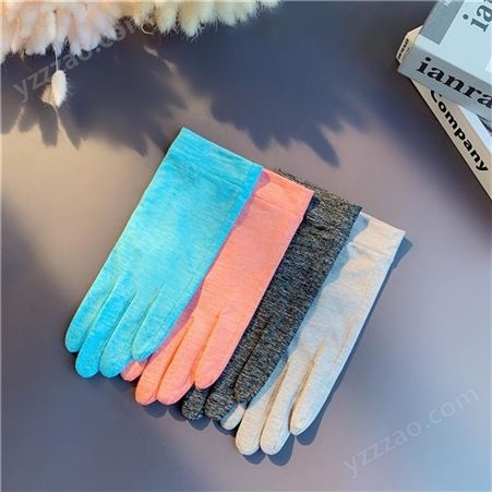 户外运动手套 冷感舒适冰丝手套 生产加工 弹力冰丝手套 防晒女士手套