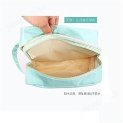深圳手袋厂定制2017新款女士化妆包纯色旅行收纳包定做LOGO外贸