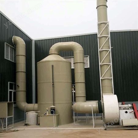 pp材质喷淋塔净化器 给水颗粒厂除烟除味预处理环保设备