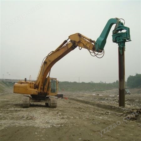 挖掘机打桩锤大型打桩臂变频液压打拔桩机混泥土预制桩植桩机久固