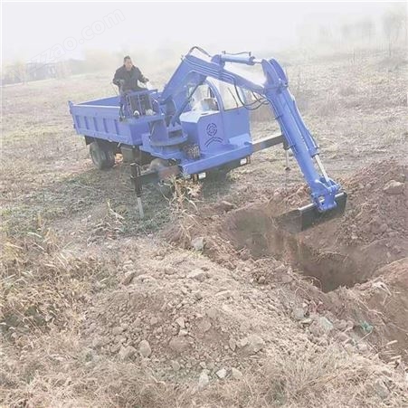 六轮随车挖  土方车自带挖掘后卸功能的 5吨四不像随车挖厂家