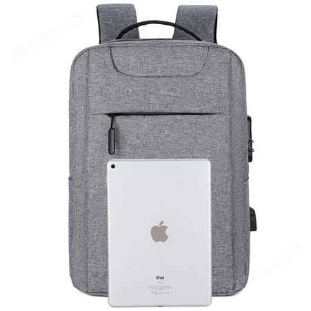 电脑包商务简约旅行双肩包 大容量多功能背包男 时尚书包