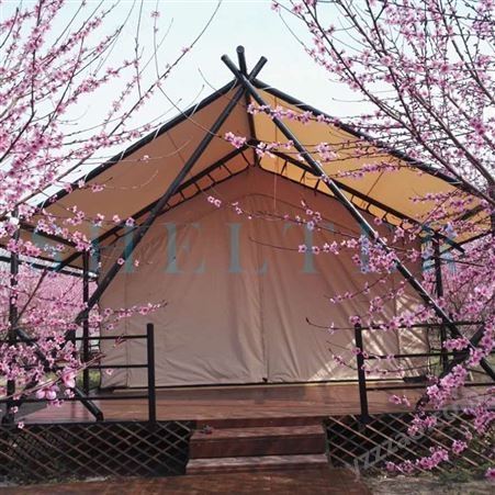 广州栖星野奢 户外家庭野餐野营露营 人字顶超大空间简易帐篷房
