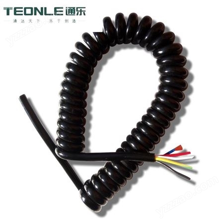 弹簧线缆信号传输弹簧线电线TPU螺旋高弹性柔性线缆