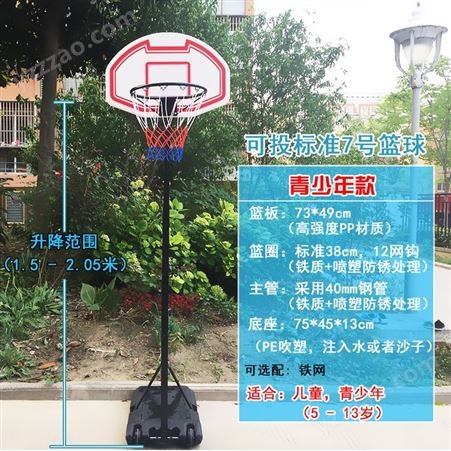 成人篮球架家用户外幼儿园可升降移动室内青少年儿童训练投蓝球框