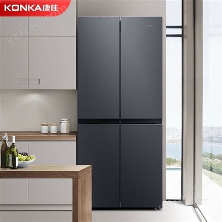 康佳BCD-409十字对开门冰箱家用节能门冰箱多门4四开门电冰箱