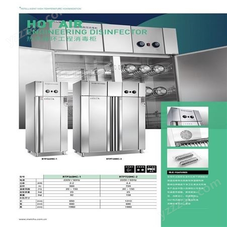 保洁柜消毒柜明档变频· BP-2双门商用高温消毒热风循环美厨消毒柜