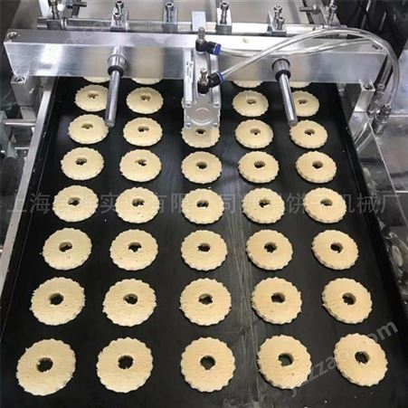 曲奇饼干自动切割机-钢丝切割饼干机 上海合强片状曲奇糕点生产线