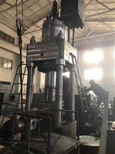 多用途铁刨花压饼机  125吨四柱金属屑打饼机 液压铁粉铝沫压块机