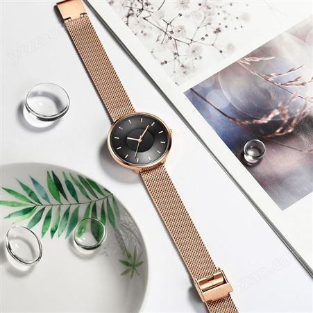稳达时-1052女士手表韩版蓝色腕表女创意设计潮流手表