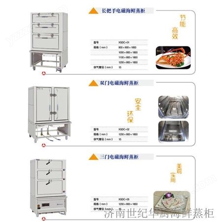 御隆厨房 全自动三门燃气海鲜蒸柜 饭店商用电磁三门海鲜蒸柜