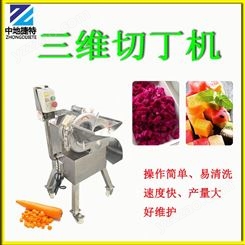 净菜加工设备 三维切丁机 预制菜生产线 商用小型切菜机