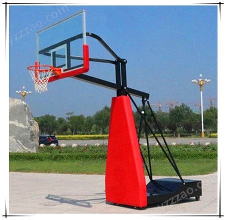 新型仿液压篮球架 三色组合钢化玻璃篮板篮球架 移动户外篮球架
