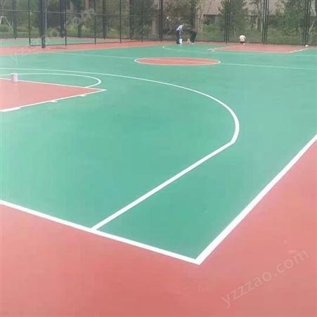 硅PU篮球场 环保型 硅PU塑胶篮球场 