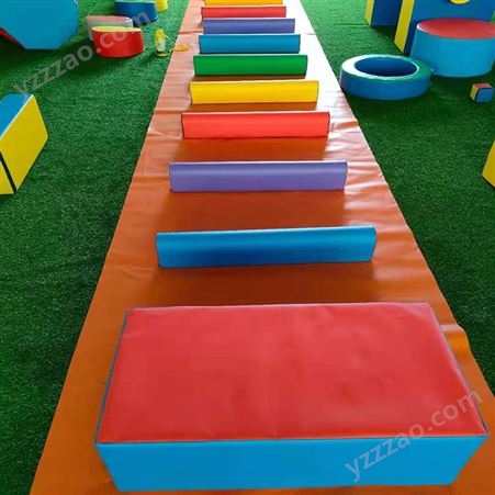 儿童软体感统器材 幼儿园软包软体组合 多功能平衡木 软体爬滑组合幼儿园设备