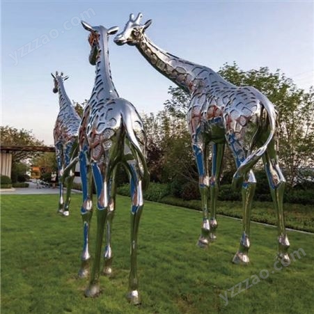 大型户外不锈钢雕塑定制广场标志校园林水景创意抽象金属景观摆件