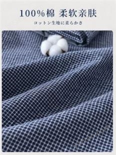 毛毛雨 三层纱布枕套 纯棉家用枕头套枕套 日式风格 简约  舒适透气