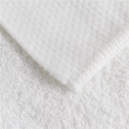 酒店毛巾批发 铂金缎优质棉毛圈方巾 柔软吸水美容巾 白色加厚