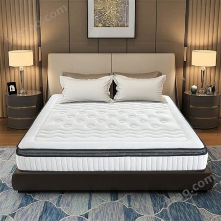 慕斯丽枫3D乳胶床垫1.8米席梦思独立弹簧床垫级酒店床垫加厚