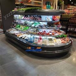 三盾水果保鲜柜超市环岛风幕柜商用冷柜松下冷柜厂家