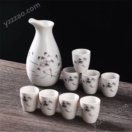 中国风小盏酒具酒壶 陶瓷温酒器 日式酒具酒杯套装组合