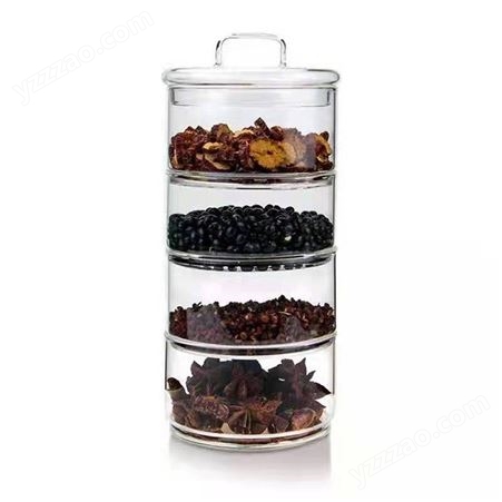 帮诚 圆形玻璃密封罐 相思木盖玻璃茶叶储存罐批发