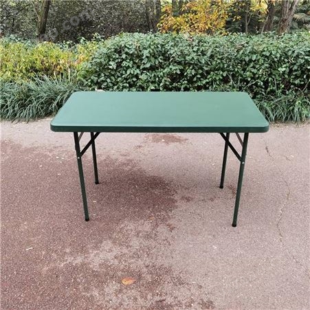 厂家军绿吹塑桌 钢塑折叠桌 户外便携式作业桌