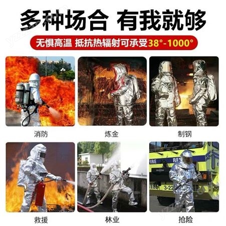 锦程JC-BH01连体防火服铝箔复合布钢铁厂用