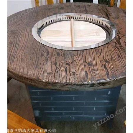 设计定制铁锅炖灶台餐桌 铁锅炖灶台桌子品质优良