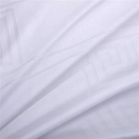 客房布草 客房床上用品宾馆套件 纯棉白色提花绣花四件套 