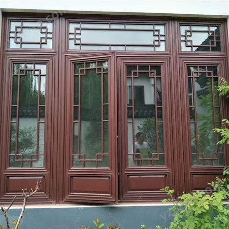 北京断桥铝复古窗，新中式复古门窗
