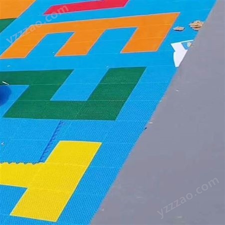 塔城塑胶地板 幼儿园 悬浮地板招商室外弹垫款悬浮地板 湘冠地板厂家