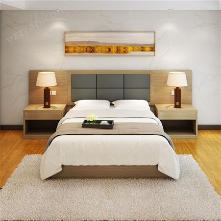 酒店专用床批发 名宿家具设计 简约酒店家具市场